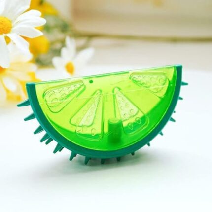 Toxic Natural Rubber Interactive Lemon Fruit Chewable with Cute Sound Fruit Toy For Dog & Puppies