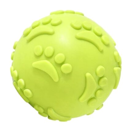 Natural Rubber Squeaky Ball - Durable Chew Toy for Small Breeds & Puppies
