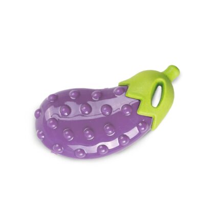 Veggie-Bites Eggplant Squeaky Dog Toy