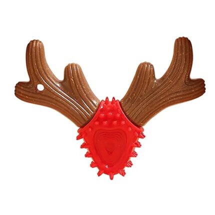 Dog Bite Tug Toy Aggressive Chewers Puppy Interactive Antlers Shape Toy