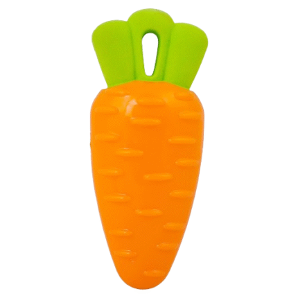 Veggie-Bites Carrot Squeaky Chew Toys for Dogs & Puppies